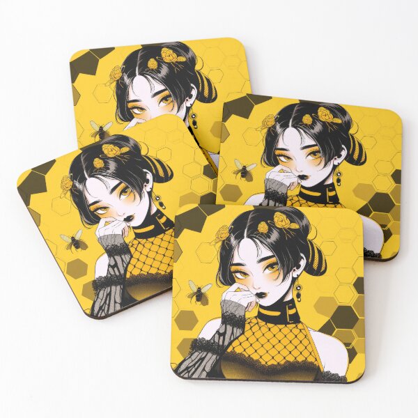 Item preview, Golden Honey Bee Queen Dark Gothic Anime Girl designed and sold by store52.