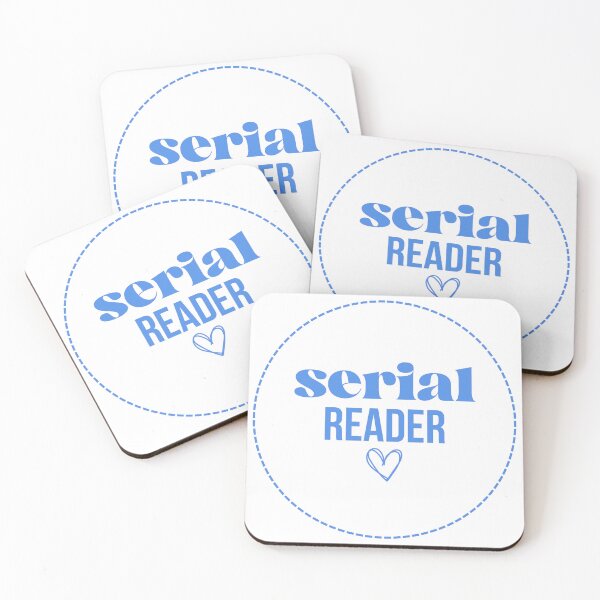 Item preview, Serial Reader Blue Aesthetic - Cute Book Lover Badge Design designed and sold by LunnaAtica.
