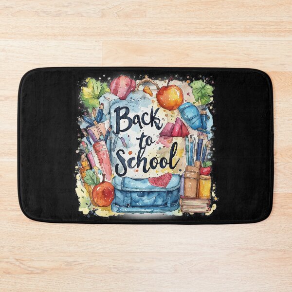 Item preview, Back To School Watercolor Backpack Apples And Stationery designed and sold by emiliacreations.