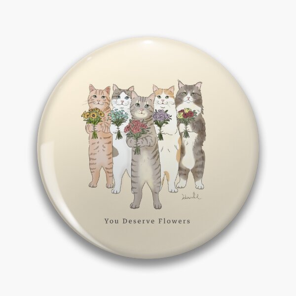 Item preview, You Deserve Flowers Cats Bouquet designed and sold by hanielmeowtrait.