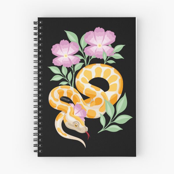 Item preview, Snake and Flowers - Botanical Illustration / Cute & Poetic Python designed and sold by LudmylArt.