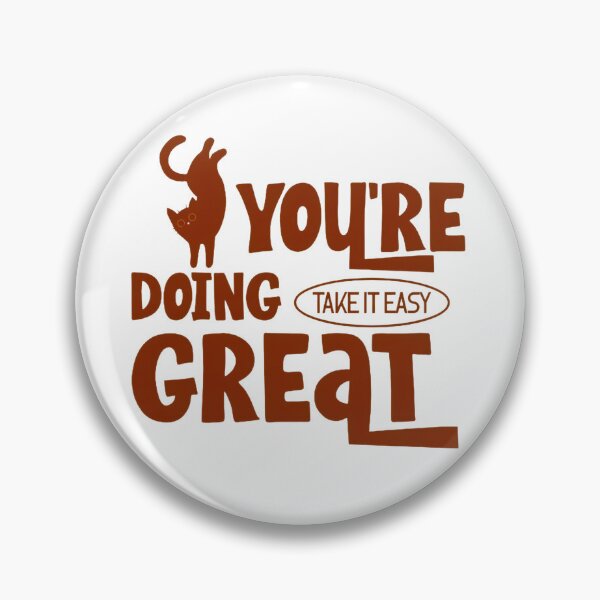 Item preview, You're Doing Great Take It Easy – Funny Cat Motivational T-Shirt | Cute Relaxing Cat Gift | Positive Encouragement Graphic Tee designed and sold by TeehMeow.