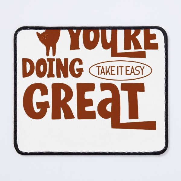 Item preview, You're Doing Great Take It Easy – Funny Cat Motivational T-Shirt | Cute Relaxing Cat Gift | Positive Encouragement Graphic Tee designed and sold by TeehMeow.