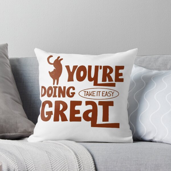 Item preview, You're Doing Great Take It Easy – Funny Cat Motivational T-Shirt | Cute Relaxing Cat Gift | Positive Encouragement Graphic Tee designed and sold by TeehMeow.