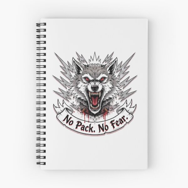 Item preview, No Pack No Fear Snarling Wolf Spiked Collar Graphic designed and sold by Enea Kelo.