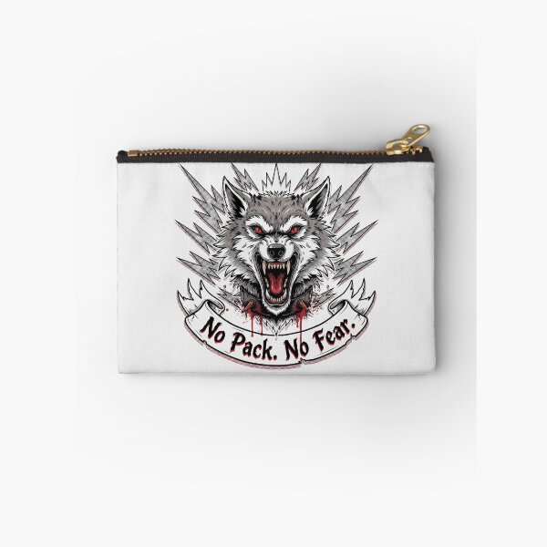 Item preview, No Pack No Fear Snarling Wolf Spiked Collar Graphic designed and sold by Enea Kelo.