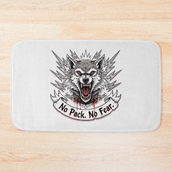 Item preview, No Pack No Fear Snarling Wolf Spiked Collar Graphic designed and sold by Enea Kelo.