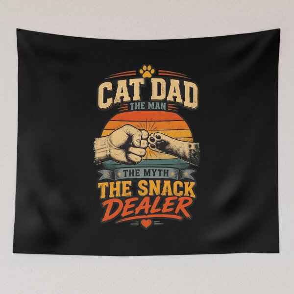 Item preview, Cat Dad The Man The Myth The Snack Dealer Funny designed and sold by OlyvieArt.