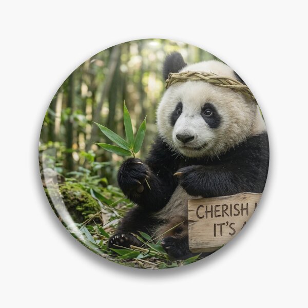 Item preview, Panda Bear Cherish Nature It’s A Gift designed and sold by Ak-art-shop.