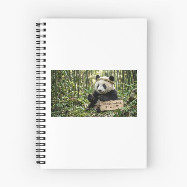Item preview, Panda Bear Cherish Nature It’s A Gift designed and sold by Ak-art-shop.