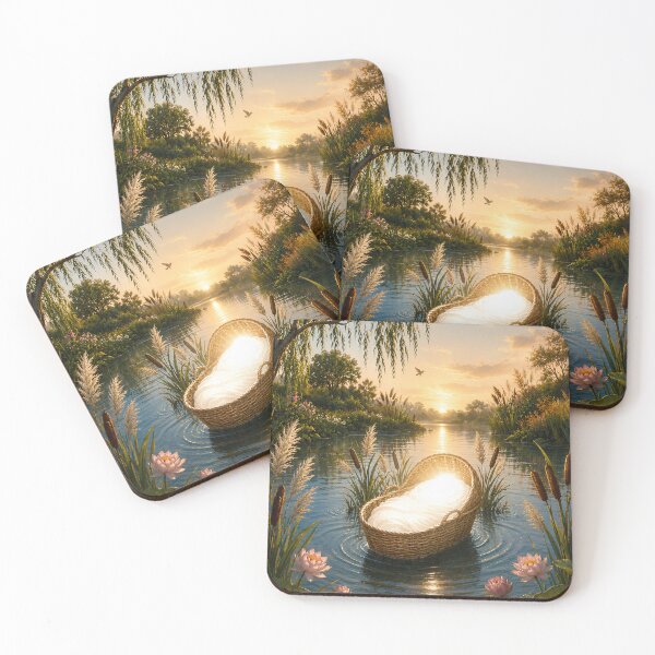 Item preview, Prophet Musa Story – Baby in the River | Islamic Nursery Art designed and sold by Noor Gallery.