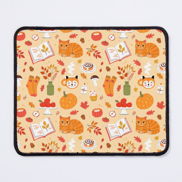 Item preview, cozy autumn items and a cute cat in a loaf pose designed and sold by burbura.