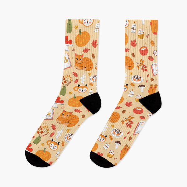 Item preview, cozy autumn items and a cute cat in a loaf pose designed and sold by burbura.