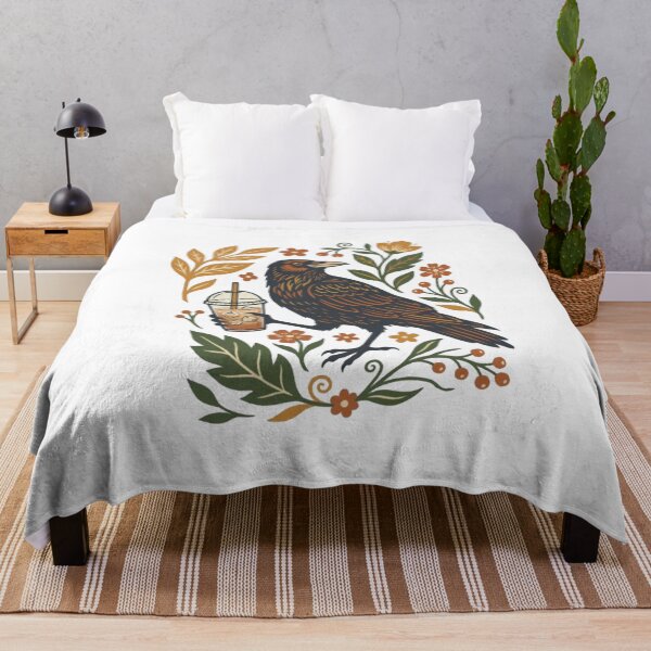 Item preview, Boho Crow Coffee – Raven & Iced Coffee Vintage Bird Design designed and sold by roartusa.