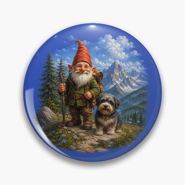 Item preview, Happy Gnome with Dog designed and sold by Alpine-Ink.