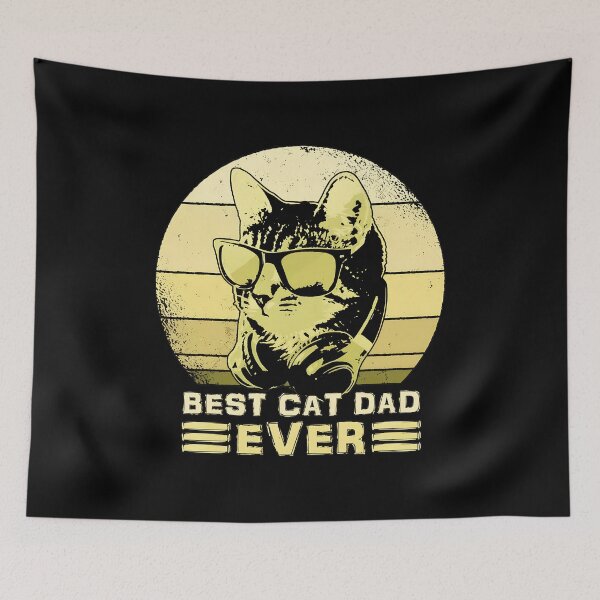 Item preview, Cool Cat Dad Sunglasses Headphones Retro Sunset designed and sold by OlyvieArt.