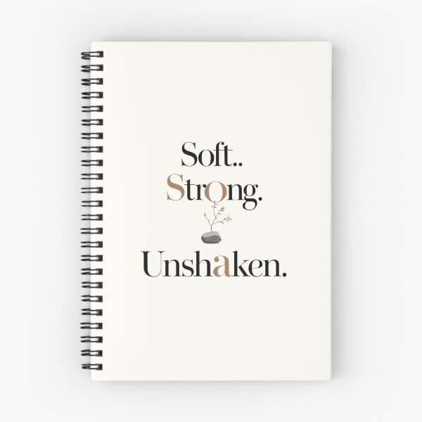 Item preview, Soft Strong Unshaken. Quiet Strength Minimalist Empowerment Quote designed and sold by Aarvya Fashion Club ( A.F.C ).