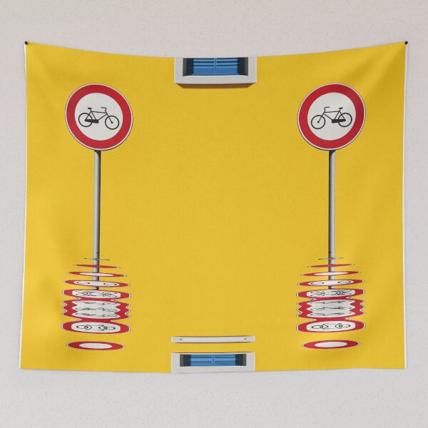 Item preview, permission to ride your bike against yellow walls designed and sold by mister-john.