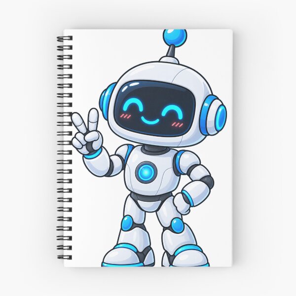 Item preview, Cute Friendly Robot Character with Blue Lights  designed and sold by KUHATLIKHA.