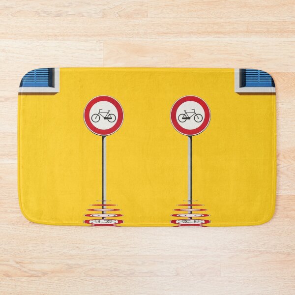 Item preview, permission to ride your bike against yellow walls designed and sold by mister-john.