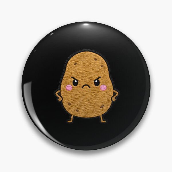 Item preview, Funny Angry Potato Kawaii Embroidery Patch designed and sold by ColorSplash123.