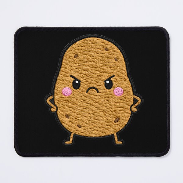 Item preview, Funny Angry Potato Kawaii Embroidery Patch designed and sold by ColorSplash123.