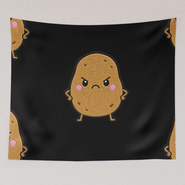 Item preview, Funny Angry Potato Kawaii Embroidery Patch designed and sold by ColorSplash123.