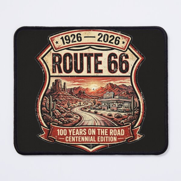 Item preview, Route 66 100 Years On The Road Centennial Edition designed and sold by Normandy Road Heritage™ - Vintage Garage Art.