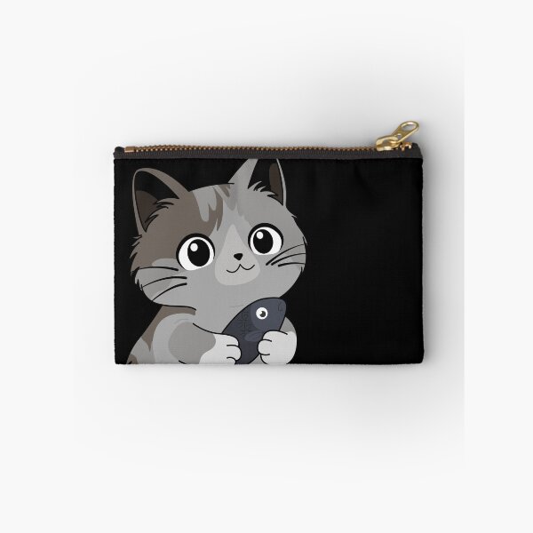 Item preview, Cute Kitten Cuddling Her Fish - Kawaii Illustration designed and sold by LudmylArt.
