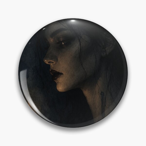 Item preview, Candlelit Shadow — Dark Gothic Watercolor Portrait designed and sold by GrabaHuk.