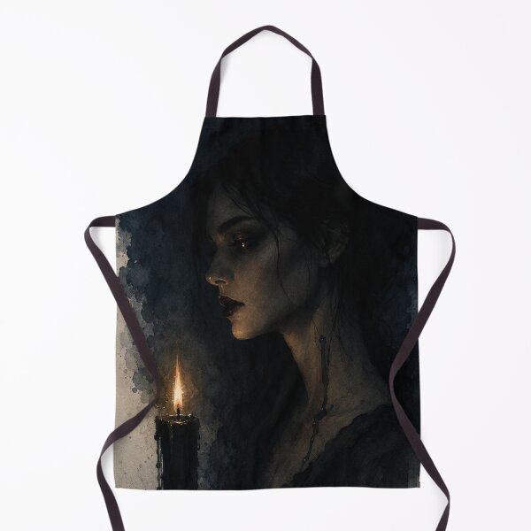 Item preview, Candlelit Shadow — Dark Gothic Watercolor Portrait designed and sold by GrabaHuk.