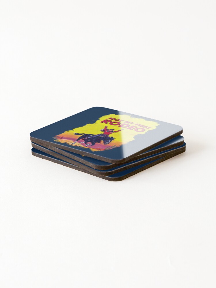 Thumbnail 4 of 5, Coasters (Set of 4), Not My First Rode - It Aint My First Rodeo designed and sold by Tristian-Mi.