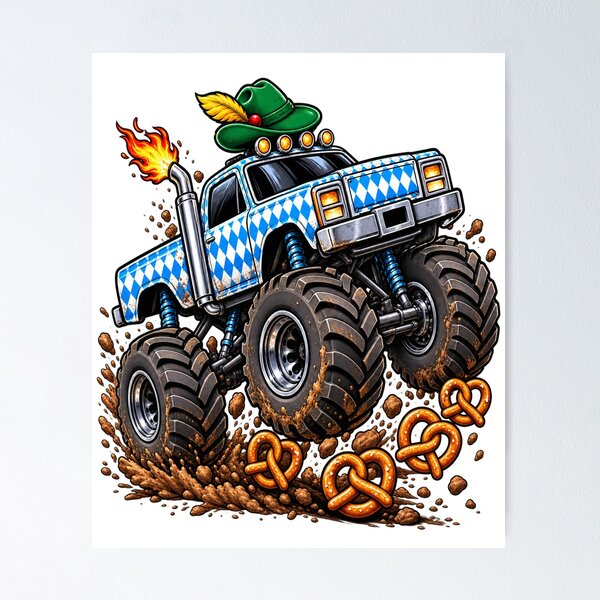 Item preview, funny monster truck pretzel lover--Funny Monster Truck Pretzel German Bavarian Oktoberfest Lover Design designed and sold by VexioDesign.