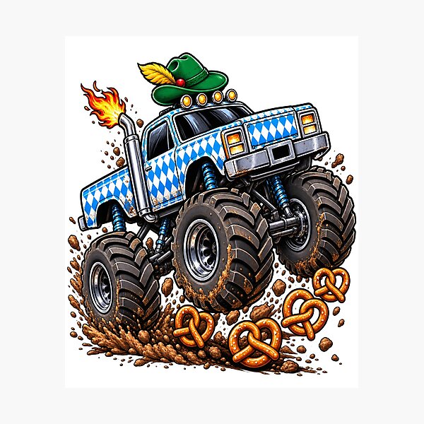 Item preview, funny monster truck pretzel lover--Funny Monster Truck Pretzel German Bavarian Oktoberfest Lover Design designed and sold by VexioDesign.