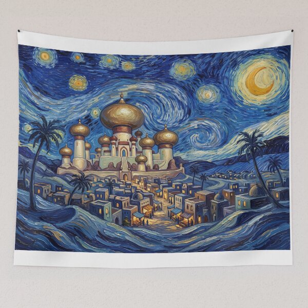 Item preview, Agrabah Starry Night Aladdin Castle Parody designed and sold by Bad-Decisions-Designs.