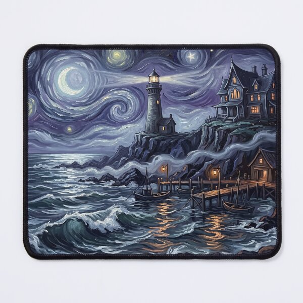 Item preview, Widows Bay Starry Night Coastal Landscape designed and sold by Bad-Decisions-Designs.