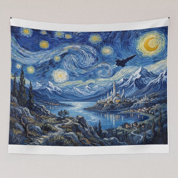 Item preview, Alderaan Starry Night Sci Fi Landscape designed and sold by Bad-Decisions-Designs.