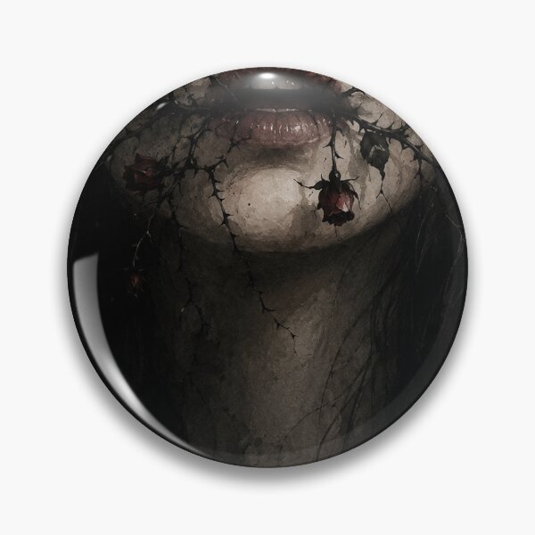 Item preview, Thorned Rose — Gothic Dark Academia Watercolor Portrait designed and sold by GrabaHuk.