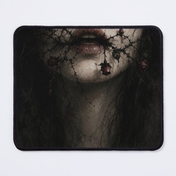Item preview, Thorned Rose — Gothic Dark Academia Watercolor Portrait designed and sold by GrabaHuk.