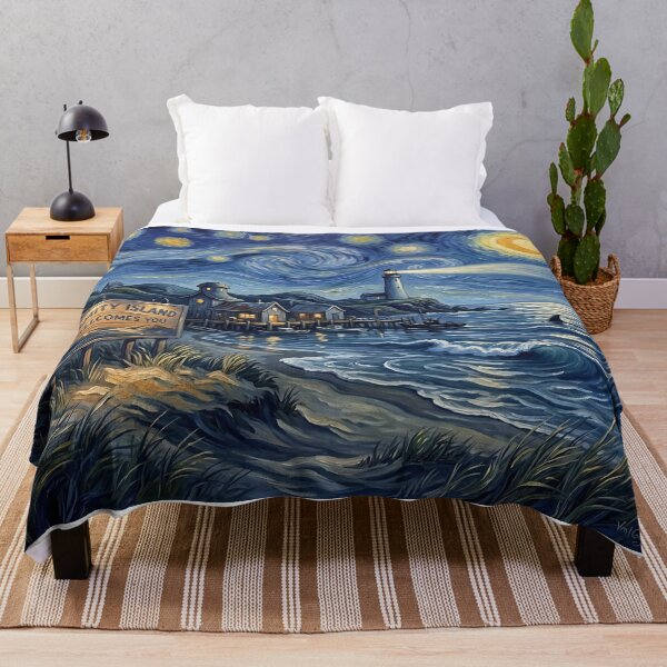 Item preview, Amity Island Welcomes You Starry Night Art designed and sold by Bad-Decisions-Designs.