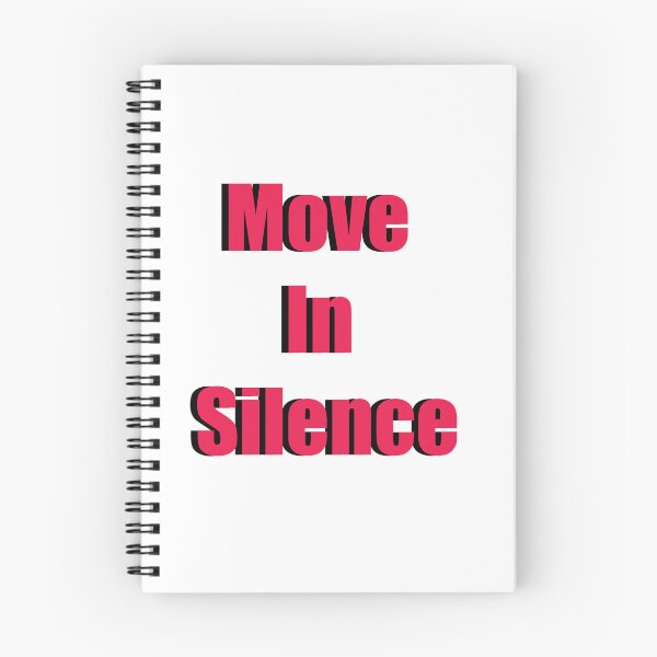 Item preview, Move In Silence Bold Pink Typography Graphic designed and sold by AyaanArtStudio.