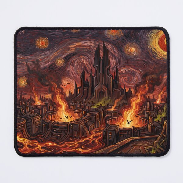 Item preview, Apokolips Starry Night Comic Art Landscape designed and sold by Bad-Decisions-Designs.