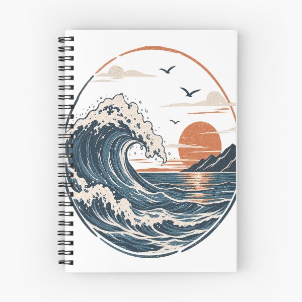 Item preview, Ocean Wave Sunset Coastal Landscape designed and sold by Lumvero.