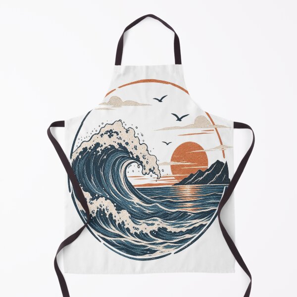 Item preview, Ocean Wave Sunset Coastal Landscape designed and sold by Lumvero.