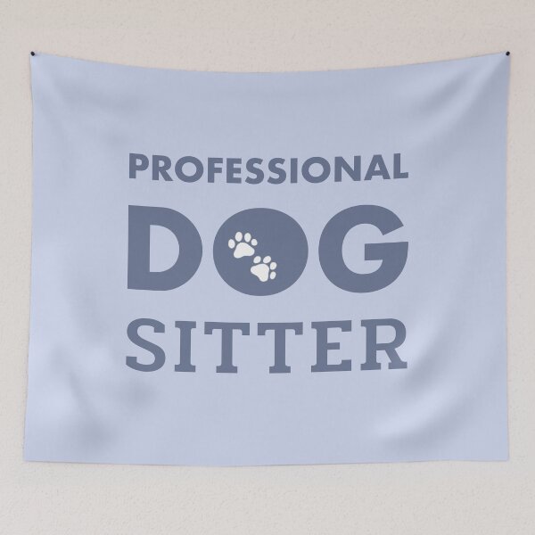 Item preview, Professional Dog Sitter Grey Typography Design designed and sold by Skayana.