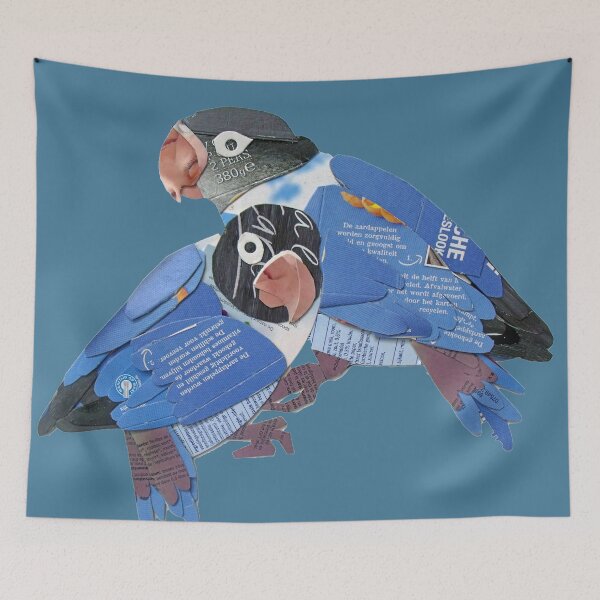 Item preview, blue lovebirds designed and sold by Ruud van Koningsbrugge.