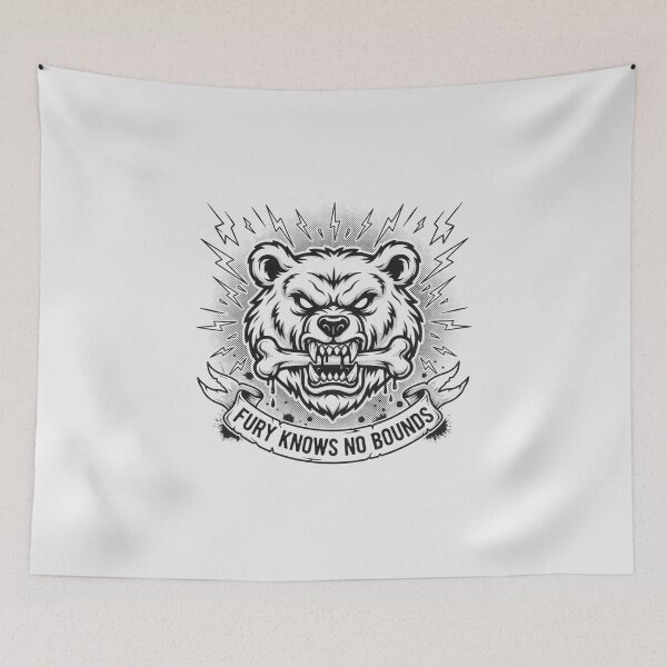 Item preview, Fury Knows No Bounds Bear Crunching Bone Graphic designed and sold by Enea Kelo.