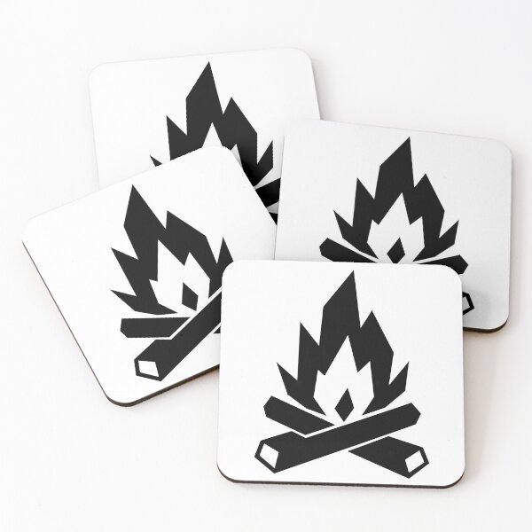 Item preview, Geometric Campfire – Minimalist Outdoor Adventure Art designed and sold by matybrak.