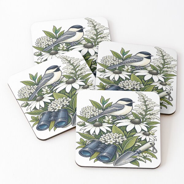 Item preview, Chickadee in the Native Garden designed and sold by UrbanCanvvas.