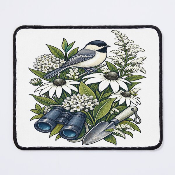 Item preview, Chickadee in the Native Garden designed and sold by UrbanCanvvas.